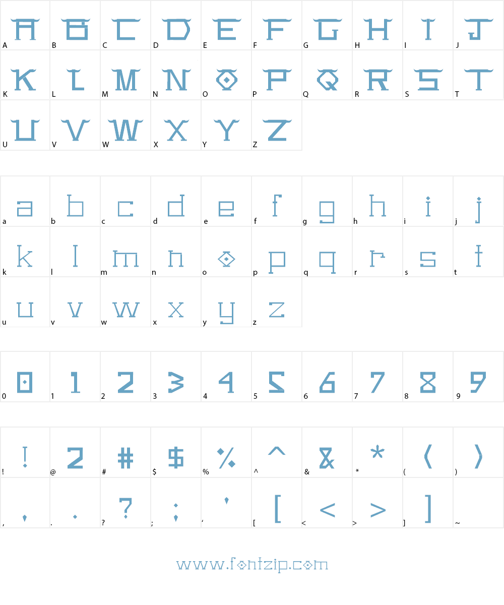 FreeSans Font Character